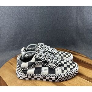 VANS Sneaker Old Skool All-Over Checkerboard Black/True White Womens 7